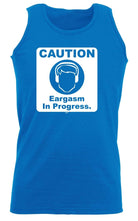 Caution Eargasm In Progress - Funny Novelty Vest Singlet Unisex Tank Top - 123t Australia | Funny T-Shirts Mugs Novelty Gifts