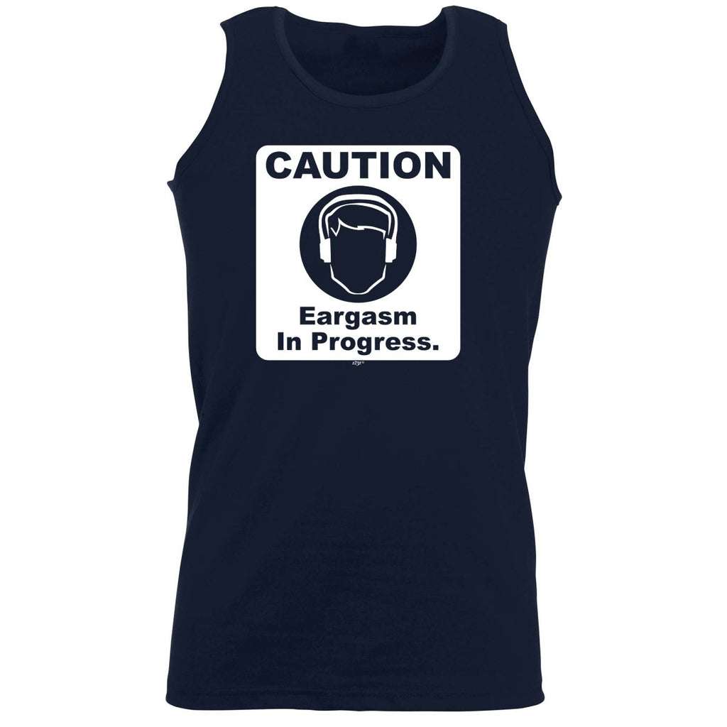 Caution Eargasm In Progress - Funny Novelty Vest Singlet Unisex Tank Top - 123t Australia | Funny T-Shirts Mugs Novelty Gifts