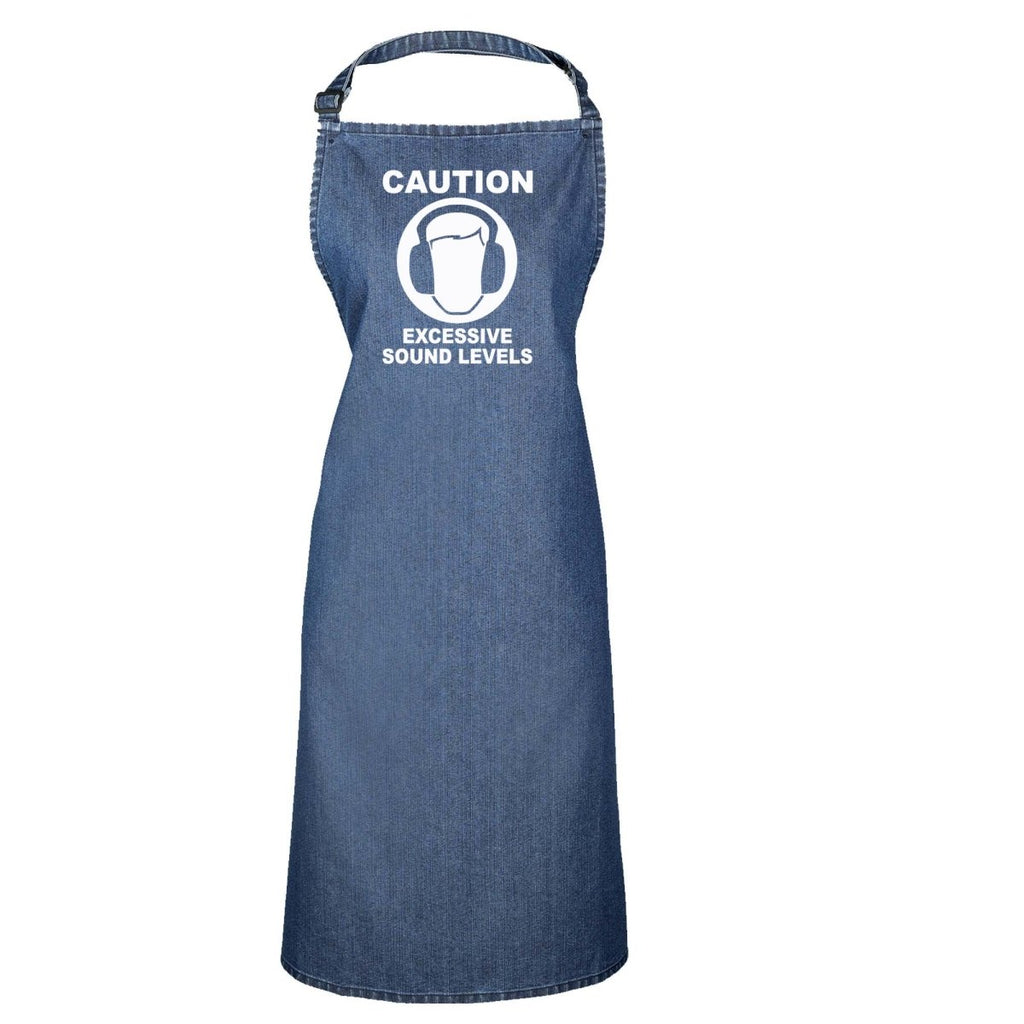 Caution Excessive Sound Levels - Funny Novelty Kitchen Adult Apron - 123t Australia | Funny T-Shirts Mugs Novelty Gifts