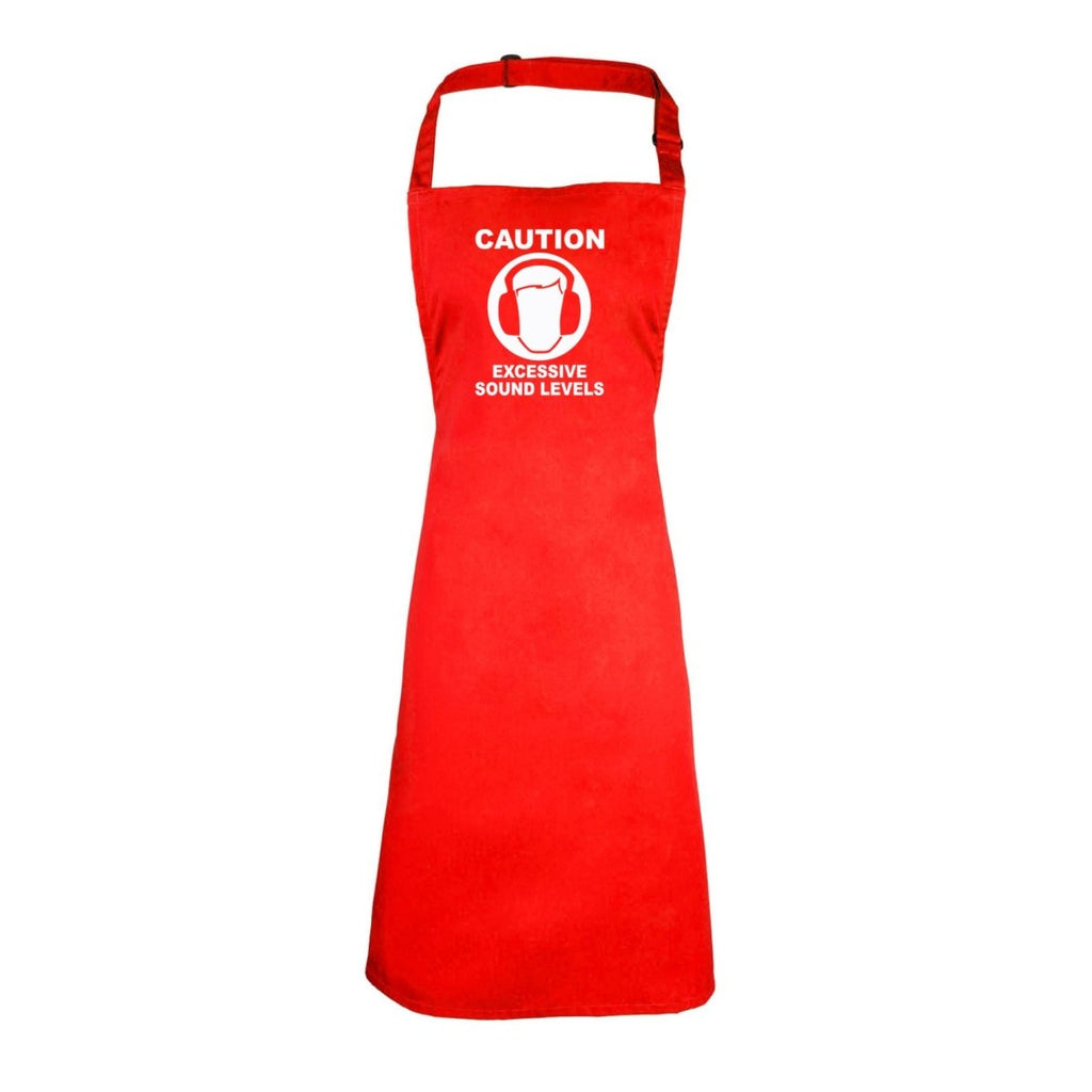 Caution Excessive Sound Levels - Funny Novelty Kitchen Adult Apron - 123t Australia | Funny T-Shirts Mugs Novelty Gifts