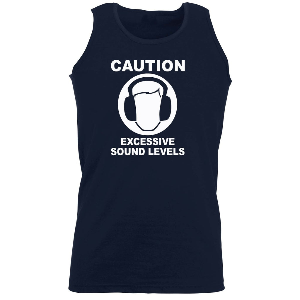 Caution Excessive Sound Levels - Funny Novelty Vest Singlet Unisex Tank Top - 123t Australia | Funny T-Shirts Mugs Novelty Gifts