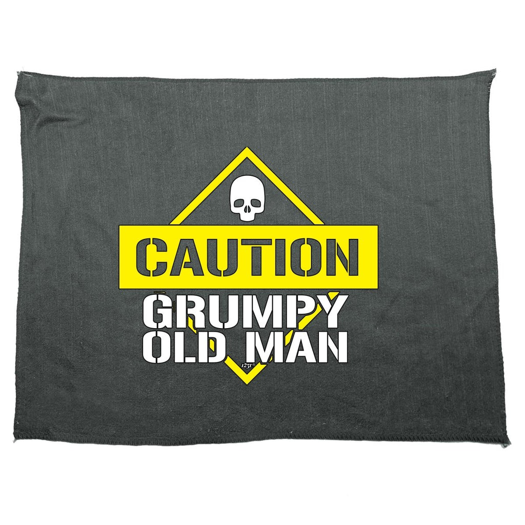 Caution Grumpy Old Man - Funny Novelty Soft Sport Microfiber Towel - 123t Australia | Funny T-Shirts Mugs Novelty Gifts