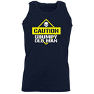 Caution Grumpy Old Man - Funny Novelty Vest Singlet Unisex Tank Top - 123t Australia | Funny T-Shirts Mugs Novelty Gifts