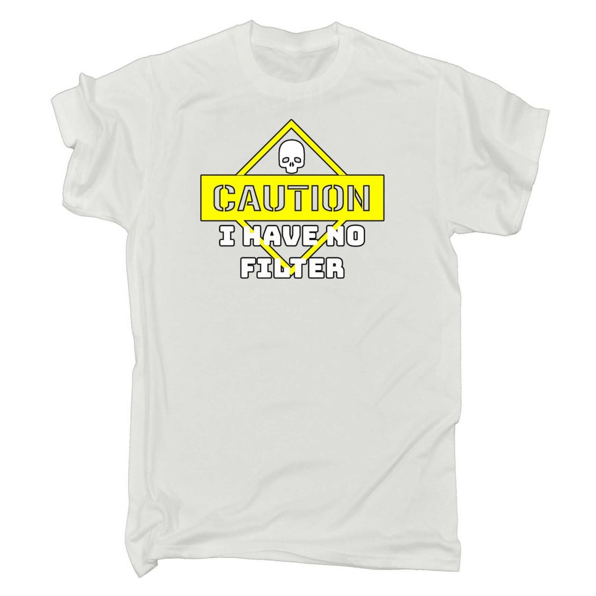 Caution I Have No Filter - Mens Funny T-Shirt Tshirts - 123t Australia | Funny T-Shirts Mugs Novelty Gifts