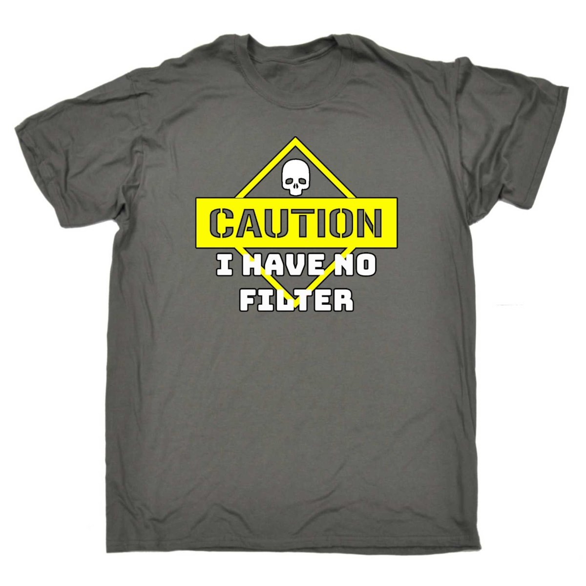 Caution I Have No Filter - Mens Funny T-Shirt Tshirts - 123t Australia | Funny T-Shirts Mugs Novelty Gifts