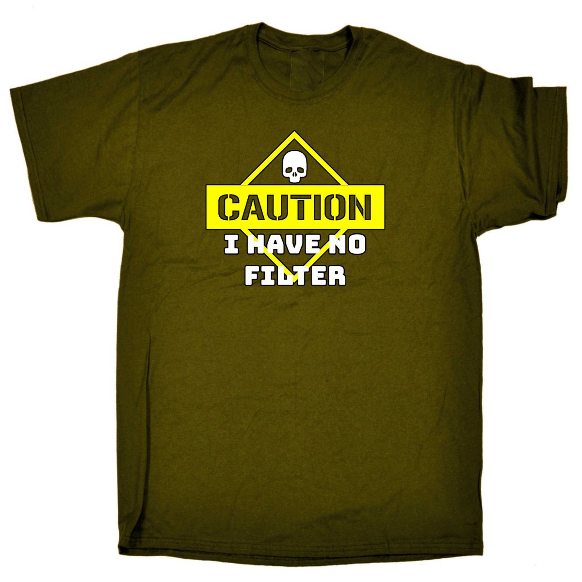 Caution I Have No Filter - Mens Funny T-Shirt Tshirts - 123t Australia | Funny T-Shirts Mugs Novelty Gifts
