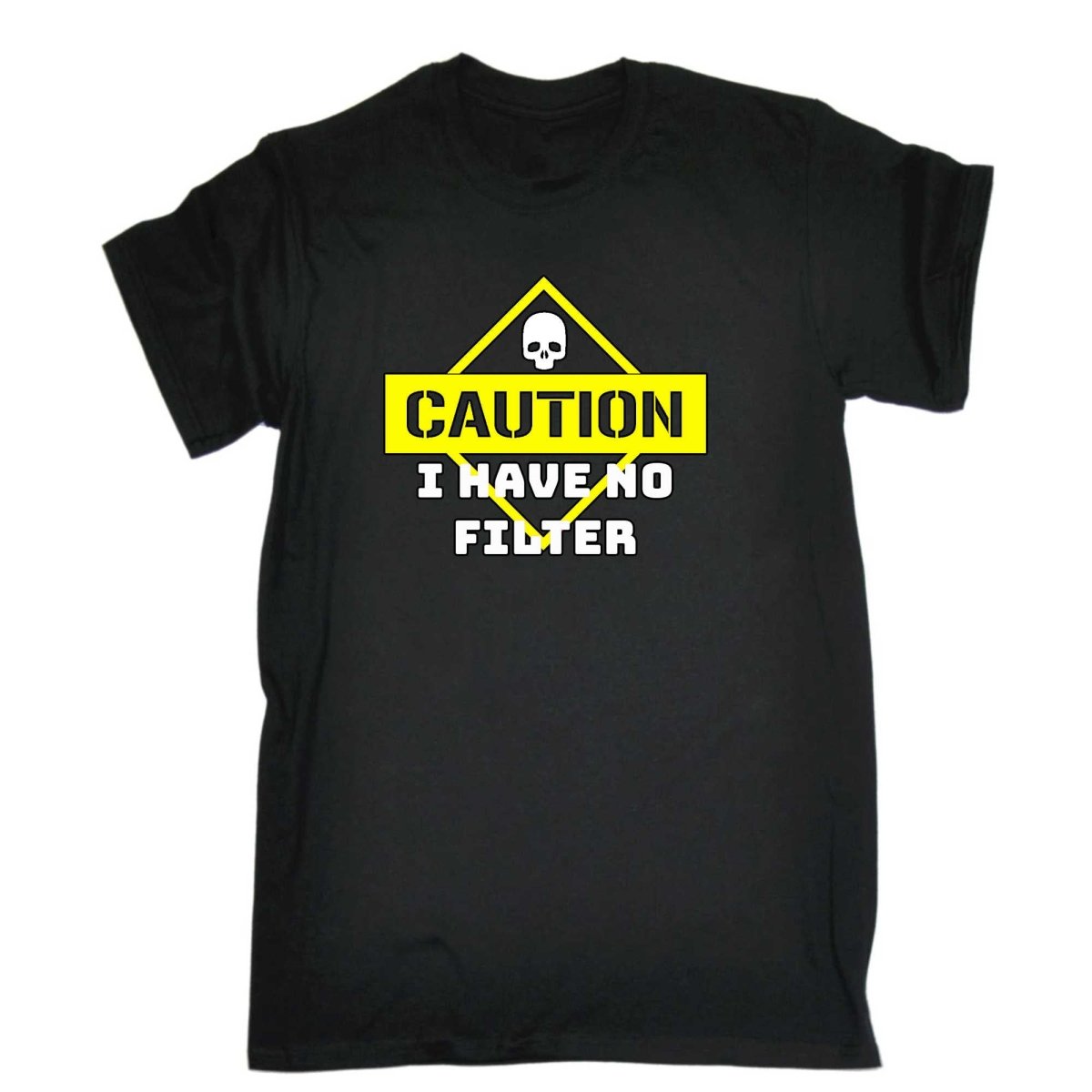 Caution I Have No Filter - Mens Funny T-Shirt Tshirts - 123t Australia | Funny T-Shirts Mugs Novelty Gifts