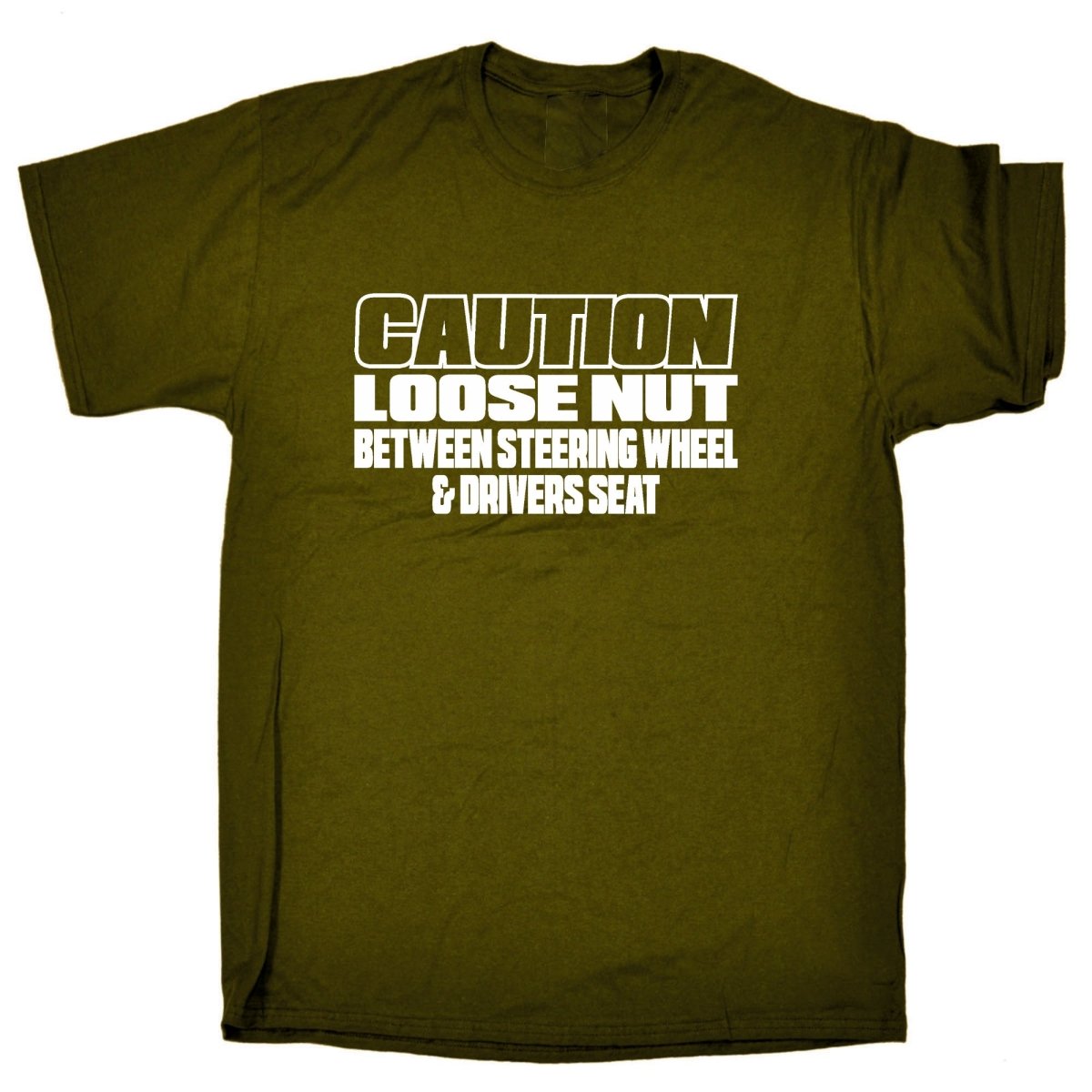 Caution Loose Nut Between Driver Seat - Mens Funny T-Shirt Tshirts - 123t Australia | Funny T-Shirts Mugs Novelty Gifts
