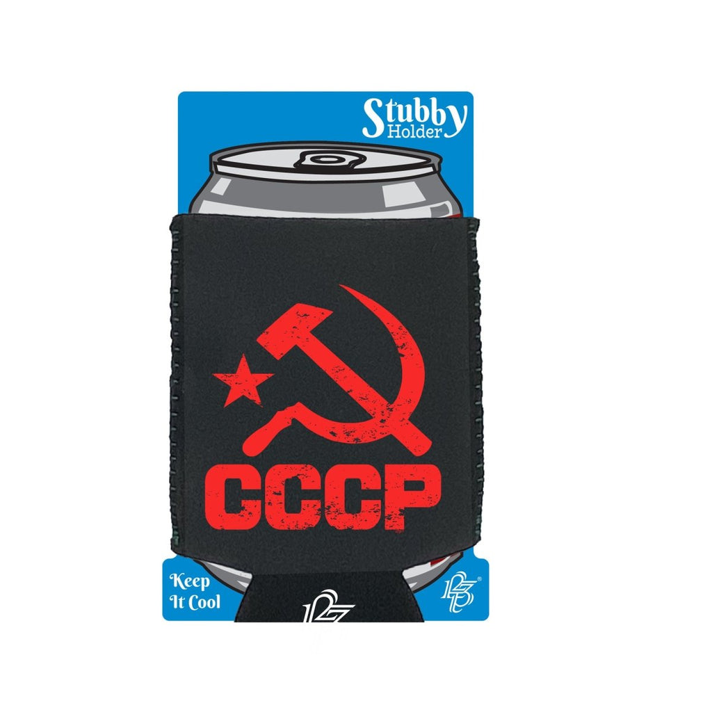Cccp Red - Funny Novelty Stubby Holder With Base - 123t Australia | Funny T-Shirts Mugs Novelty Gifts