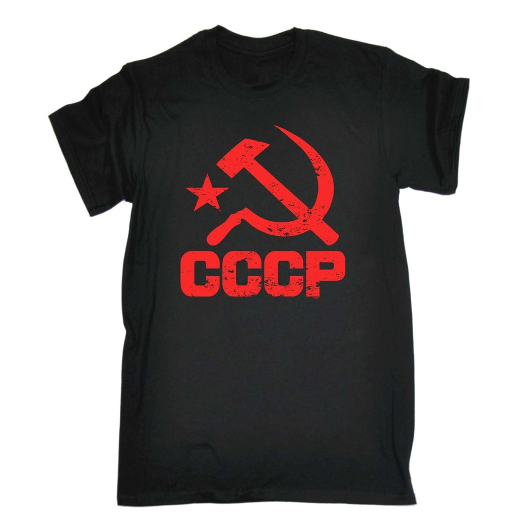 Cccp Red - Mens Funny Novelty T-Shirt Tshirts BLACK T Shirt - 123t Australia | Funny T-Shirts Mugs Novelty Gifts