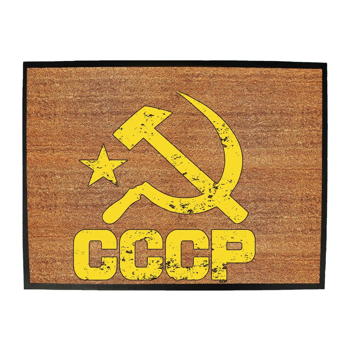 Cccp Yellow - Funny Novelty Doormat Man Cave Floor mat - 123t Australia | Funny T-Shirts Mugs Novelty Gifts