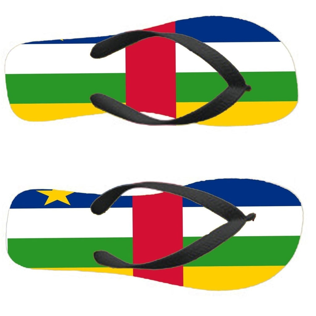 Central African Republic Flip Flops Thongs Country Flag Flags Sandals - 123t Australia | Funny T-Shirts Mugs Novelty Gifts