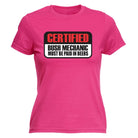 Certified Bush Mechanic - Funny Womens T-Shirt Tshirt - 123t Australia | Funny T-Shirts Mugs Novelty Gifts