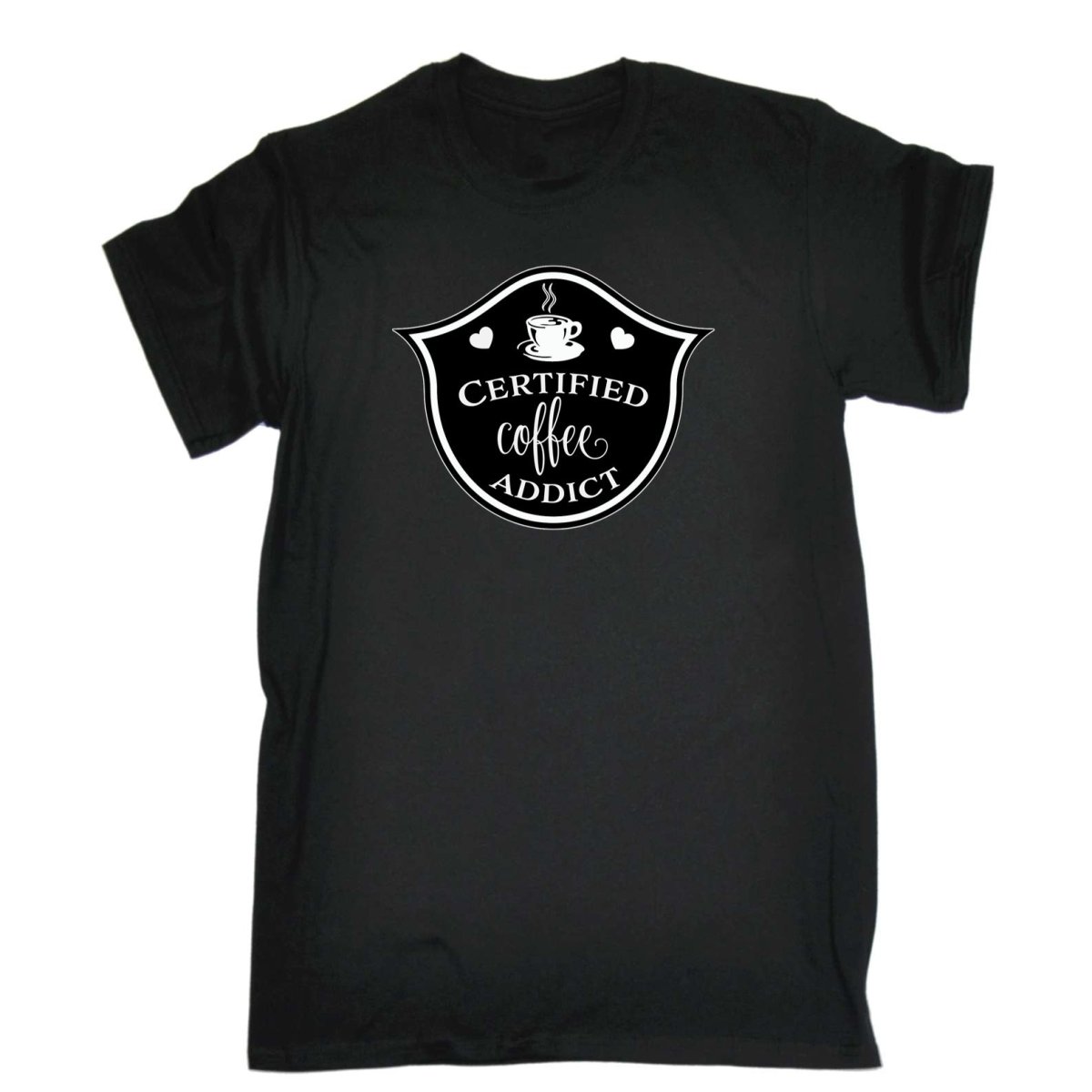 Certified Coffee Addict - Mens Funny T-Shirt Tshirts - 123t Australia | Funny T-Shirts Mugs Novelty Gifts
