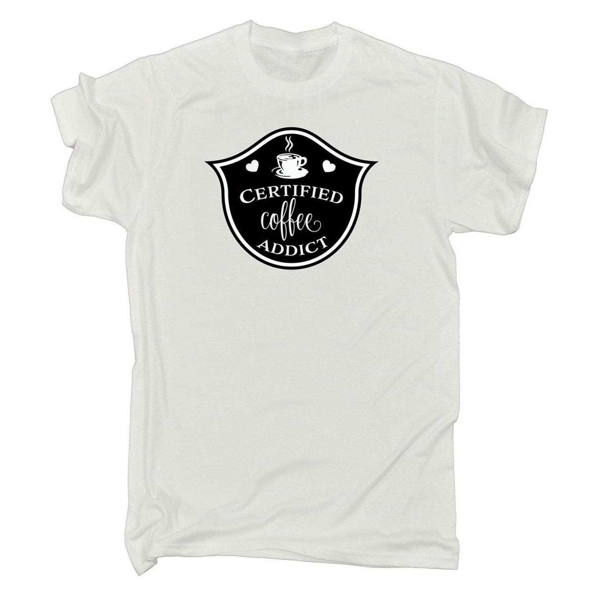 Certified Coffee Addict - Mens Funny T-Shirt Tshirts - 123t Australia | Funny T-Shirts Mugs Novelty Gifts