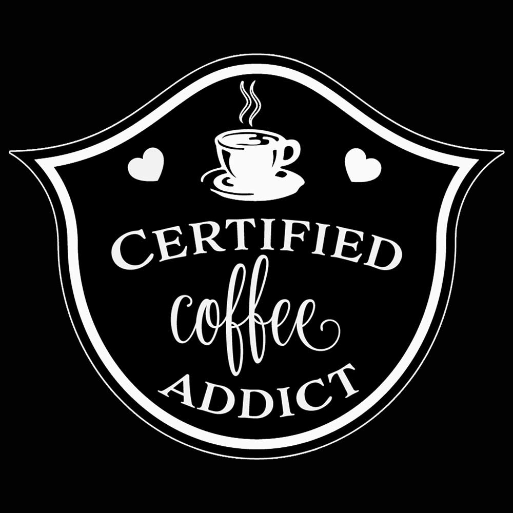 Certified Coffee Addict - Mens Funny T-Shirt Tshirts - 123t Australia | Funny T-Shirts Mugs Novelty Gifts