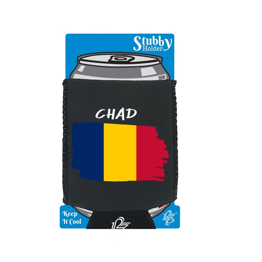 Chad Country Flag Nationality - Stubby Holder With Base - 123t Australia | Funny T-Shirts Mugs Novelty Gifts