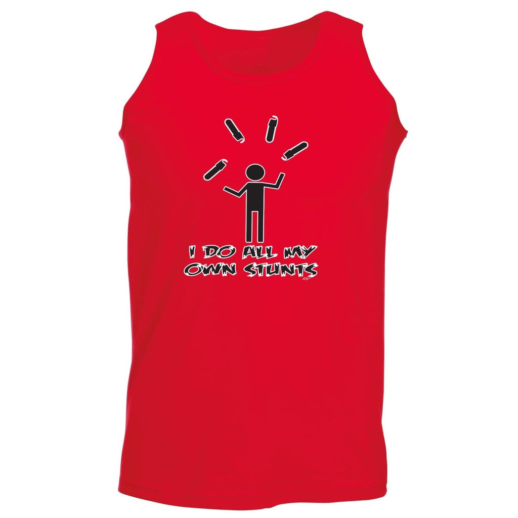 Chainsaw Do All My Own Stunts - Funny Novelty Vest Singlet Unisex Tank Top - 123t Australia | Funny T-Shirts Mugs Novelty Gifts