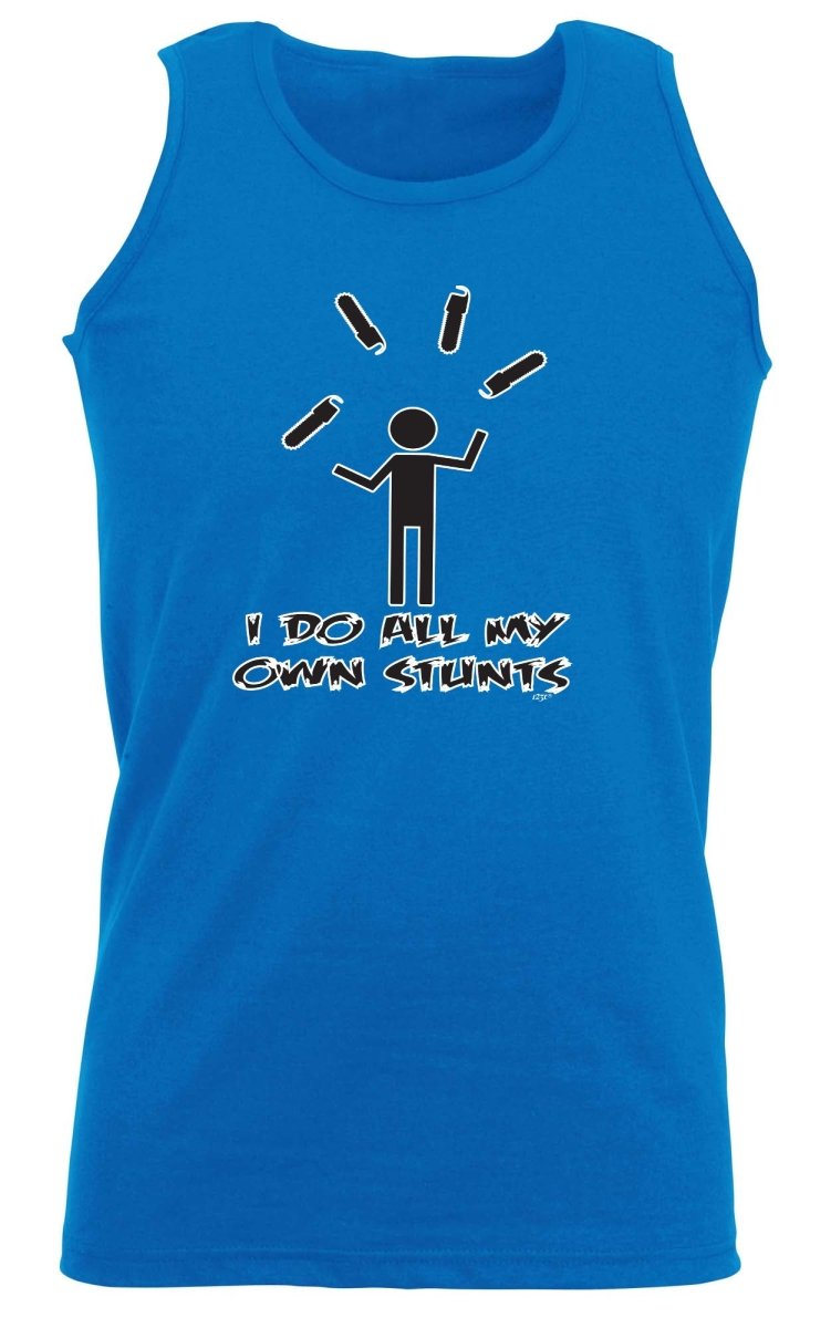 Chainsaw Do All My Own Stunts - Funny Novelty Vest Singlet Unisex Tank Top - 123t Australia | Funny T-Shirts Mugs Novelty Gifts