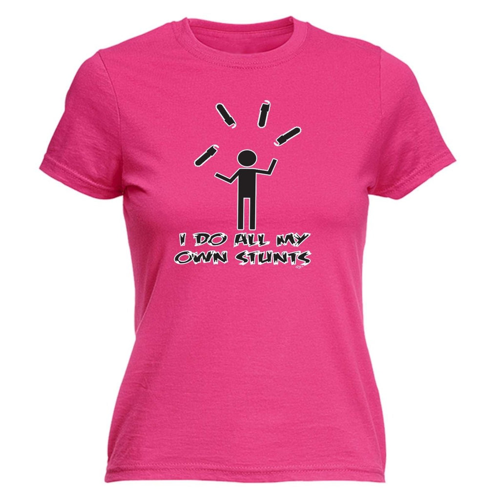 Chainsaw Do All My Own Stunts - Funny Novelty Womens T-Shirt T Shirt Tshirt - 123t Australia | Funny T-Shirts Mugs Novelty Gifts