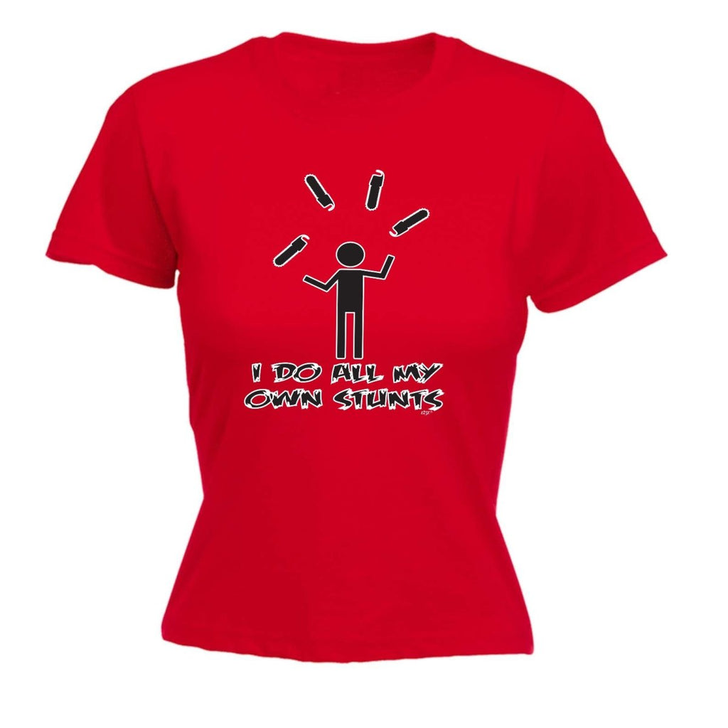 Chainsaw Do All My Own Stunts - Funny Novelty Womens T-Shirt T Shirt Tshirt - 123t Australia | Funny T-Shirts Mugs Novelty Gifts