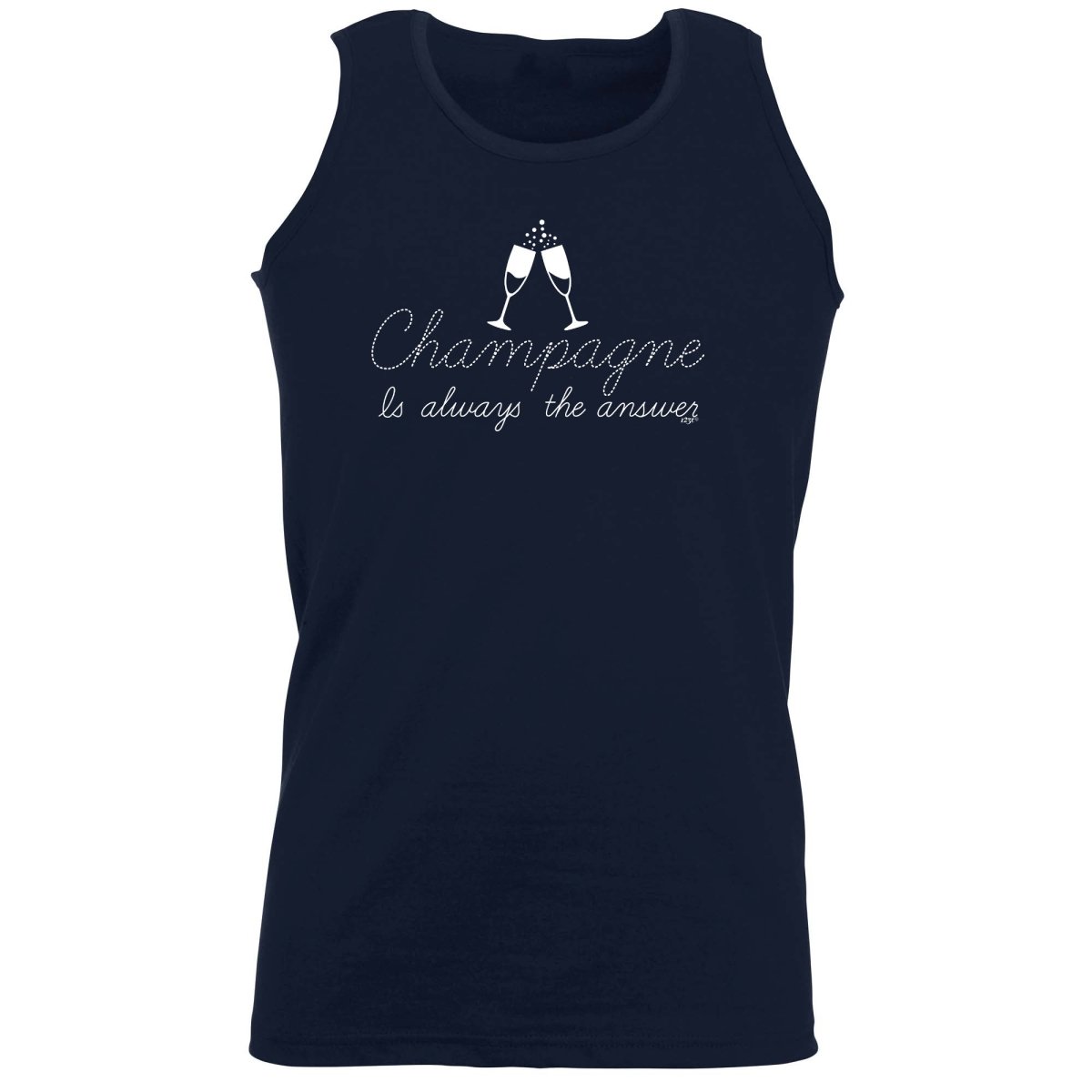 Champagne Is Always The Answer - Funny Novelty Vest Singlet Unisex Tank Top - 123t Australia | Funny T-Shirts Mugs Novelty Gifts