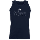 Champagne Is Always The Answer - Funny Novelty Vest Singlet Unisex Tank Top - 123t Australia | Funny T-Shirts Mugs Novelty Gifts