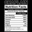 Chaplain Nutrition Facts - Mens Funny T-Shirt Tshirts - 123t Australia | Funny T-Shirts Mugs Novelty Gifts