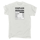 Chaplain Nutrition Facts - Mens Funny T-Shirt Tshirts - 123t Australia | Funny T-Shirts Mugs Novelty Gifts