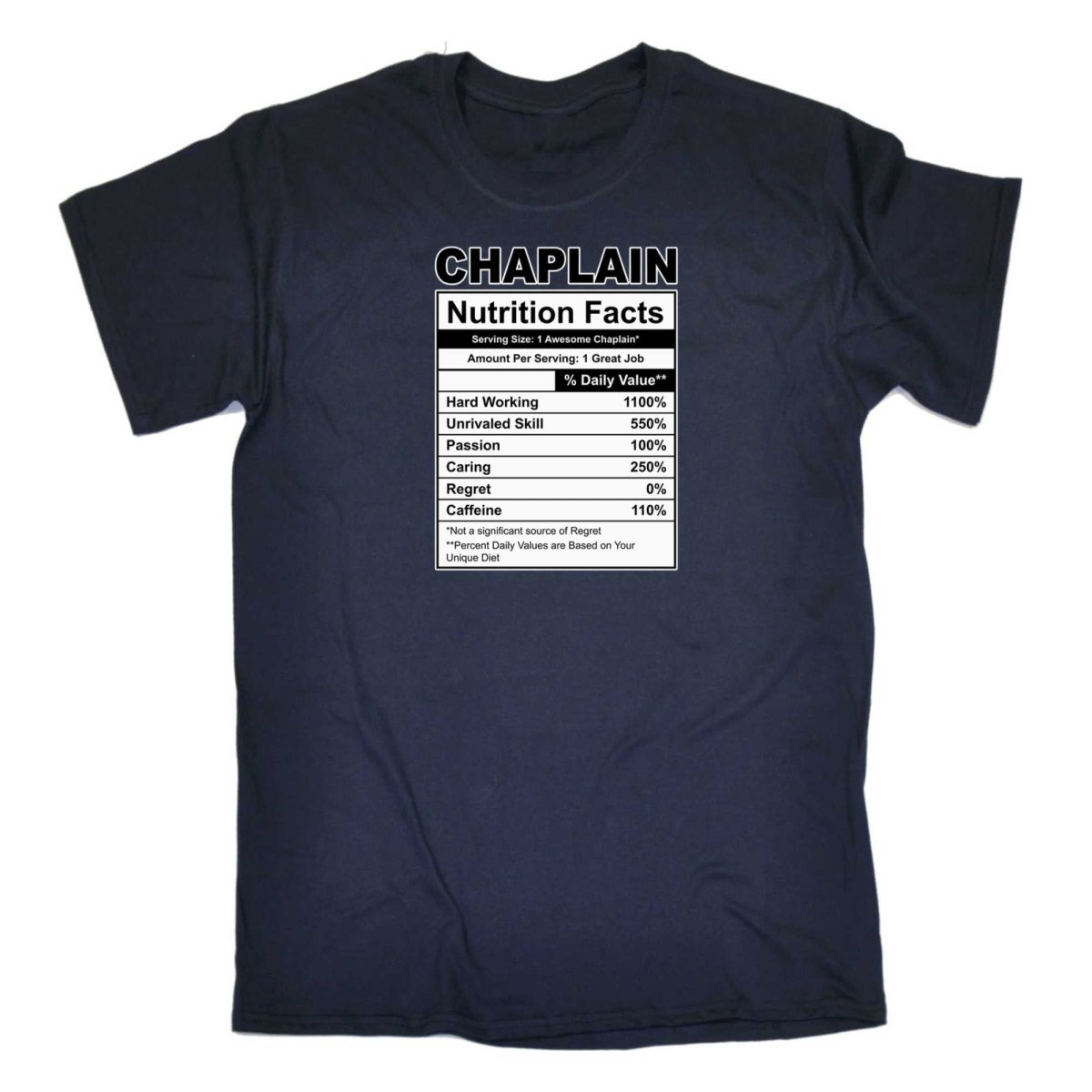Chaplain Nutrition Facts - Mens Funny T-Shirt Tshirts - 123t Australia | Funny T-Shirts Mugs Novelty Gifts