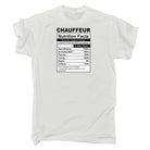 Chauffeur Nutrition Facts - Mens Funny T-Shirt Tshirts - 123t Australia | Funny T-Shirts Mugs Novelty Gifts