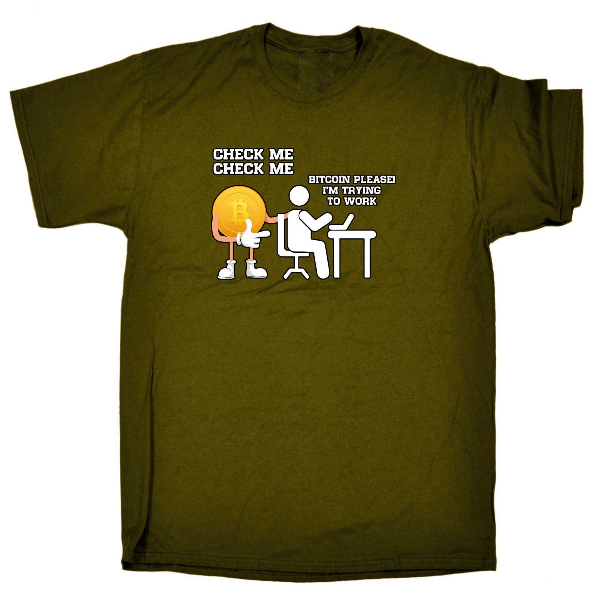 Check Me Bitcoin Please Im Trying To Work - Mens Funny T-Shirt Tshirts - 123t Australia | Funny T-Shirts Mugs Novelty Gifts