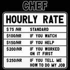 Chef Hourly Rate - Mens Funny T-Shirt Tshirts - 123t Australia | Funny T-Shirts Mugs Novelty Gifts