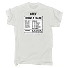 Chef Hourly Rate - Mens Funny T-Shirt Tshirts - 123t Australia | Funny T-Shirts Mugs Novelty Gifts
