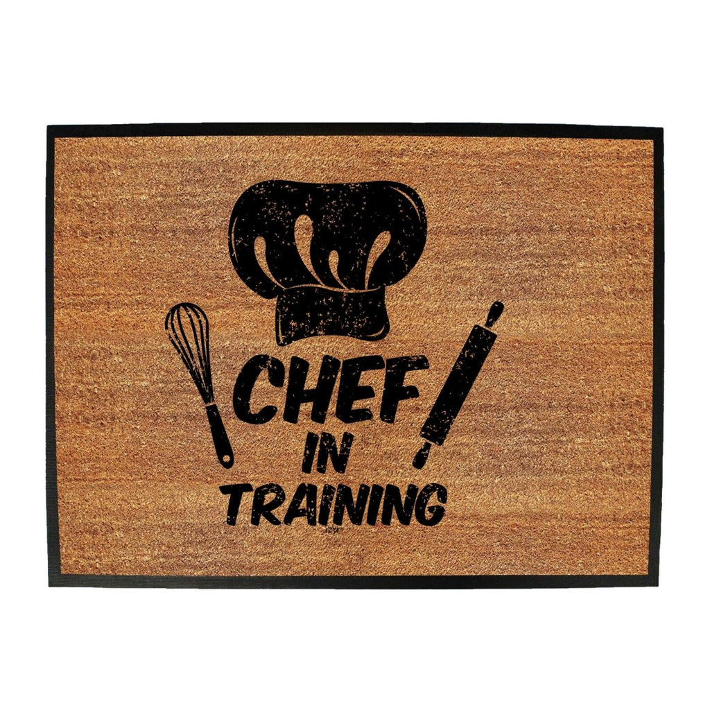 Chef In Training Cooking - Funny Novelty Doormat Man Cave Floor mat - 123t Australia | Funny T-Shirts Mugs Novelty Gifts