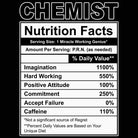 Chemist Nutrition Facts - Mens Funny T-Shirt Tshirts - 123t Australia | Funny T-Shirts Mugs Novelty Gifts