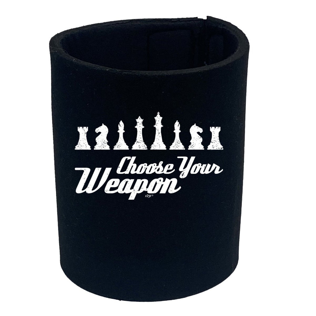 Chess Choose Your Weapon - Funny Novelty Stubby Holder - 123t Australia | Funny T-Shirts Mugs Novelty Gifts