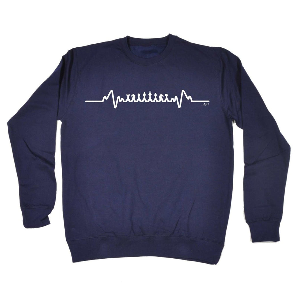 Chess Pulse - Funny Novelty Sweatshirt - 123t Australia | Funny T-Shirts Mugs Novelty Gifts