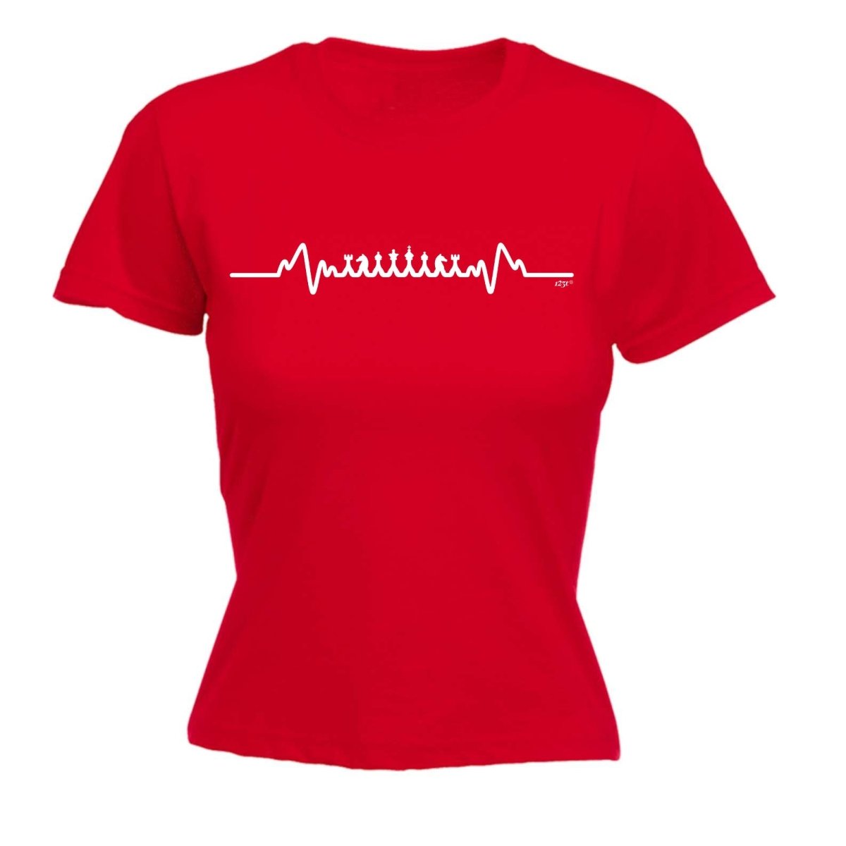 Chess Pulse - Funny Novelty Womens T-Shirt T Shirt Tshirt - 123t Australia | Funny T-Shirts Mugs Novelty Gifts