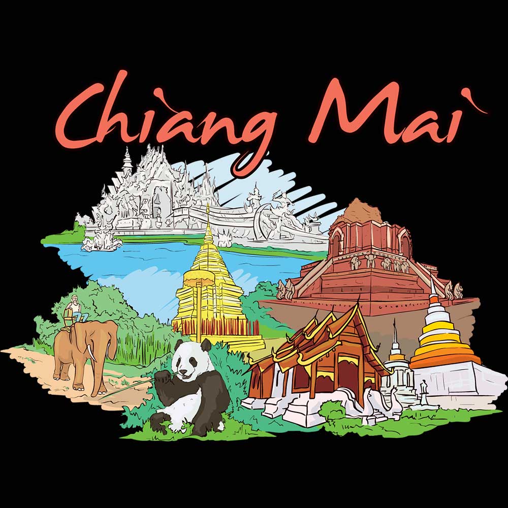 Chiang Mai Country Flag Thailand - Mens Funny T-Shirt Tshirts - 123t Australia | Funny T-Shirts Mugs Novelty Gifts