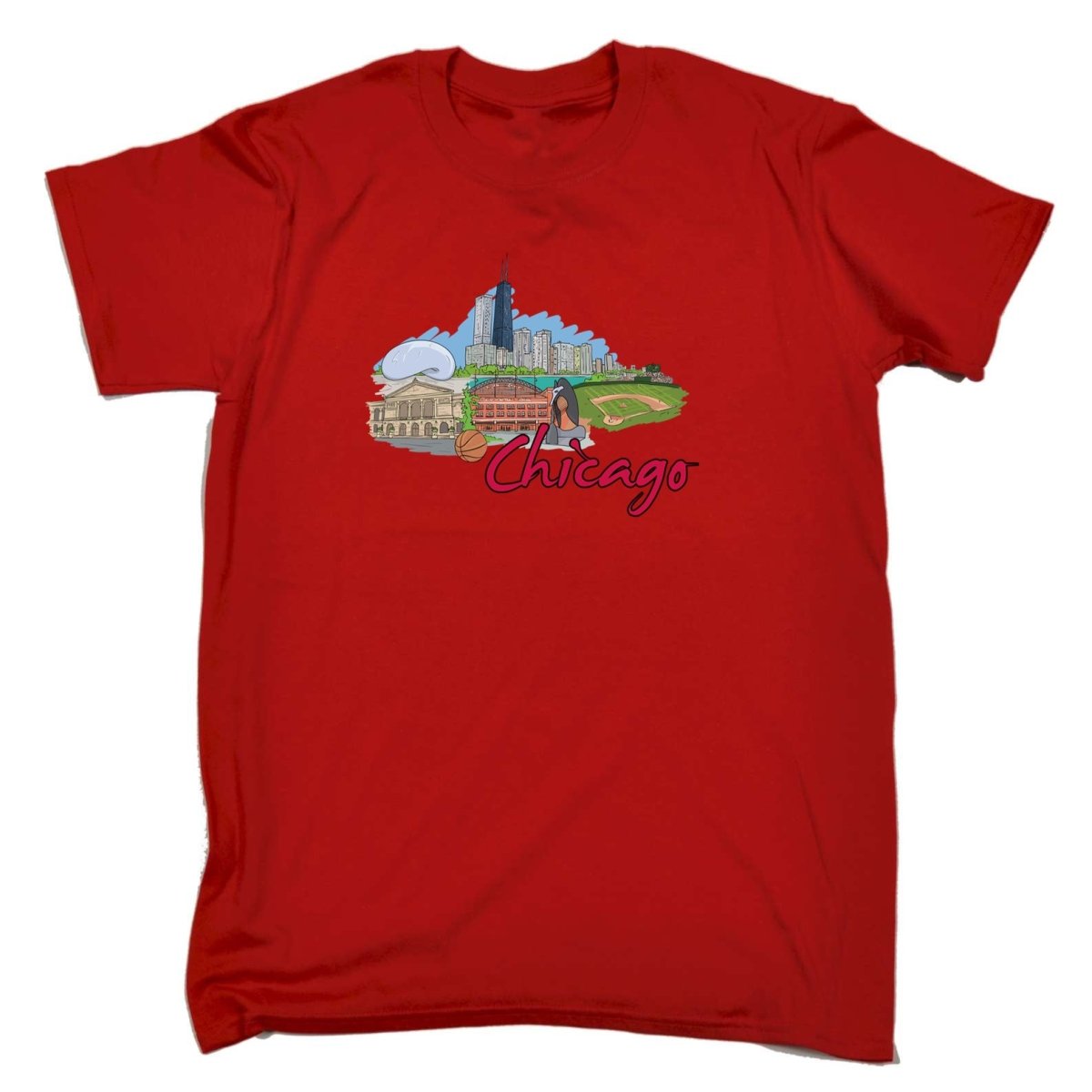 Chicago Lake Muchigan Illinois Usa Country Flag Destination - Mens Funny T-Shirt Tshirts - 123t Australia | Funny T-Shirts Mugs Novelty Gifts