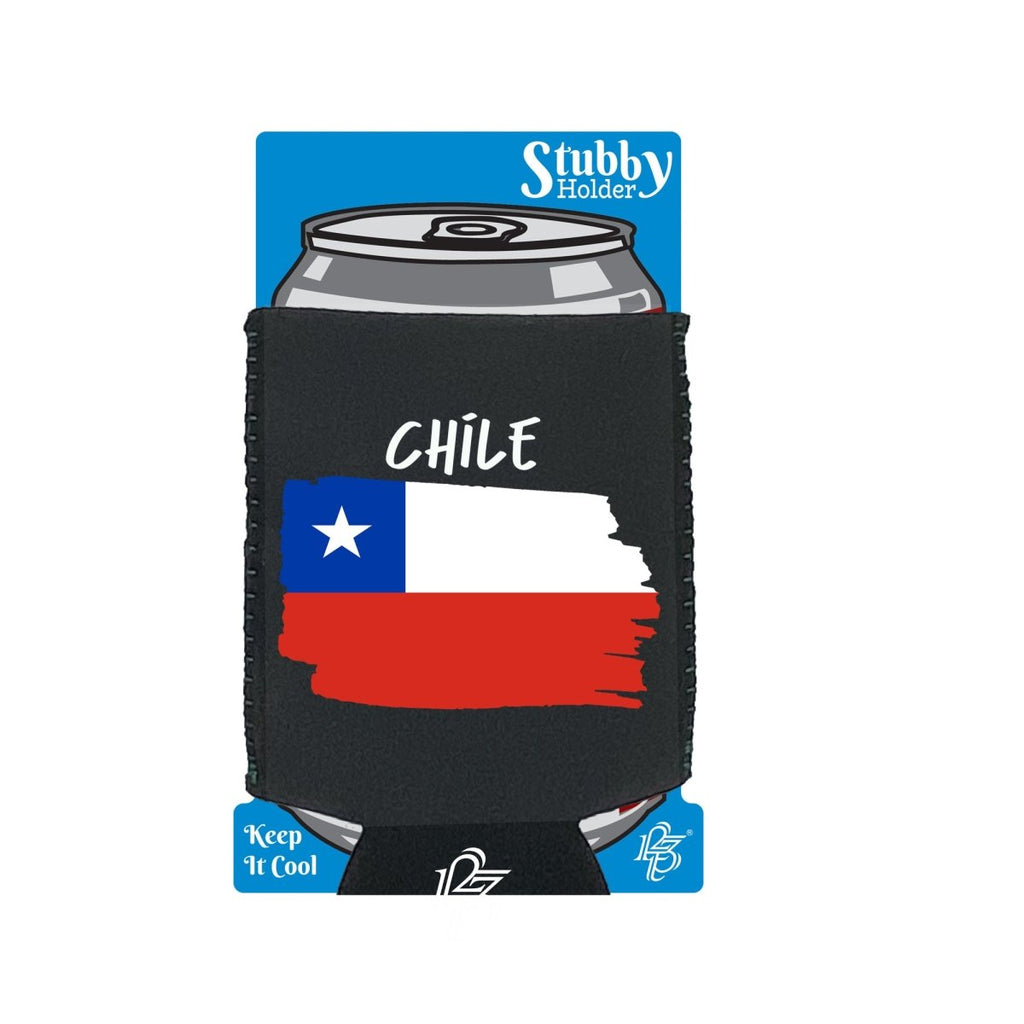 Chile Country Flag Nationality - Stubby Holder With Base - 123t Australia | Funny T-Shirts Mugs Novelty Gifts