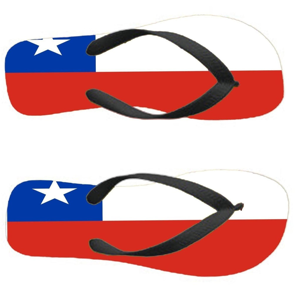 Chile Flip Flops Thongs Country Flag Nationality Supporter Flags Sandals - 123t Australia | Funny T-Shirts Mugs Novelty Gifts