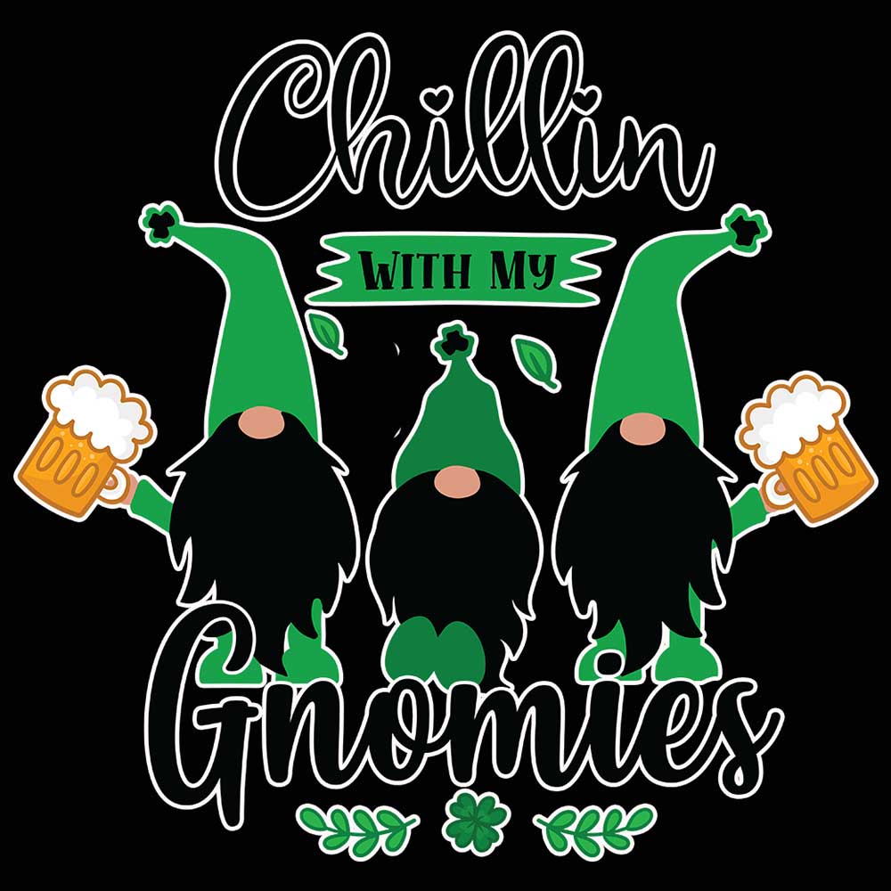 Chillin With My Gnomies Irish St Patricks Day Ireland - Mens Funny T-Shirt Tshirts - 123t Australia | Funny T-Shirts Mugs Novelty Gifts