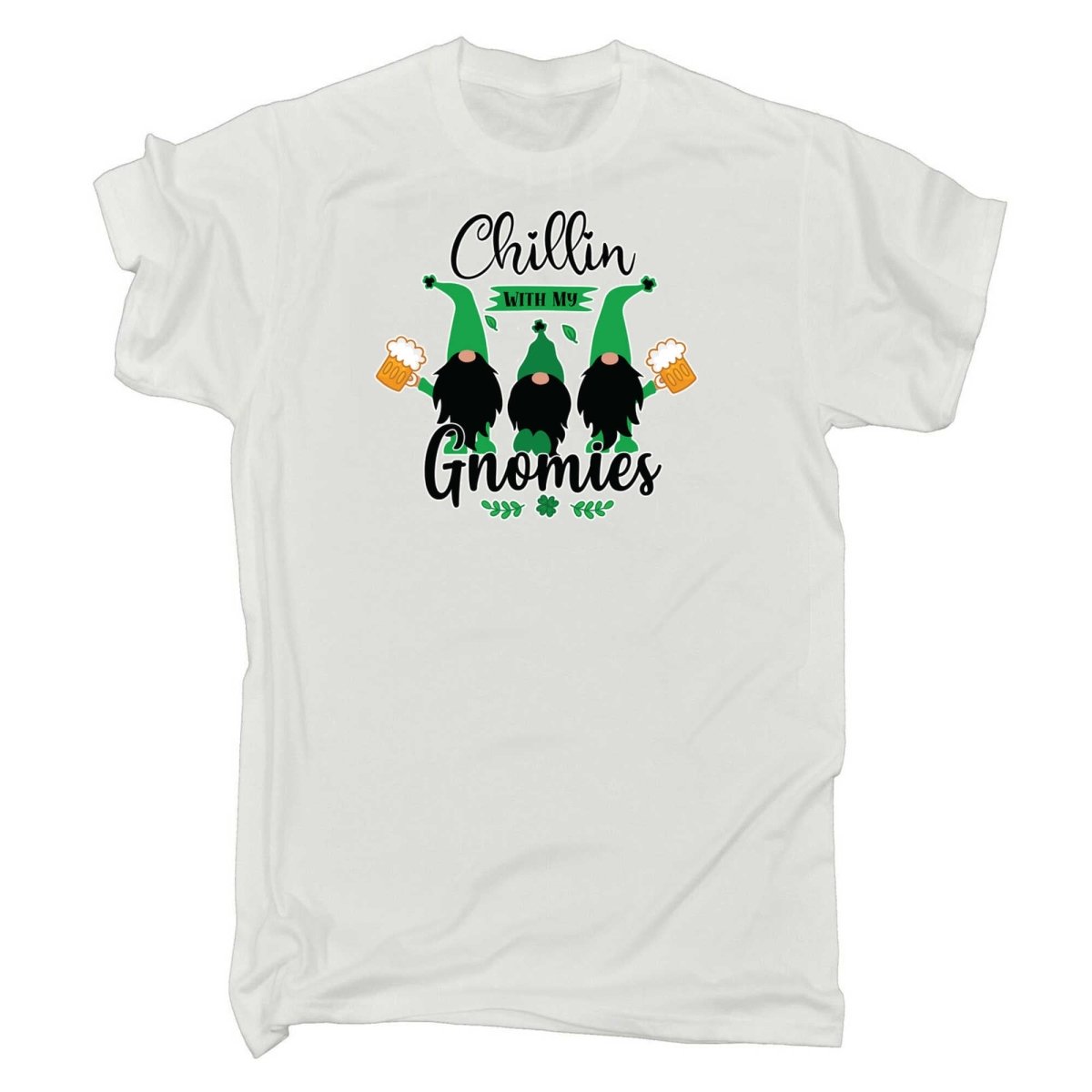 Chillin With My Gnomies Irish St Patricks Day Ireland - Mens Funny T-Shirt Tshirts - 123t Australia | Funny T-Shirts Mugs Novelty Gifts