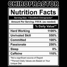 Chiropractor Nutrition Facts - Mens Funny T-Shirt Tshirts - 123t Australia | Funny T-Shirts Mugs Novelty Gifts