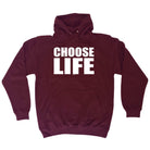 Choose Life White - Funny Novelty Hoodies Hoodie - 123t Australia | Funny T-Shirts Mugs Novelty Gifts