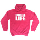Choose Life White - Funny Novelty Hoodies Hoodie - 123t Australia | Funny T-Shirts Mugs Novelty Gifts
