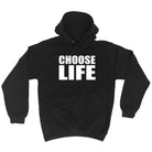 Choose Life White - Funny Novelty Hoodies Hoodie - 123t Australia | Funny T-Shirts Mugs Novelty Gifts