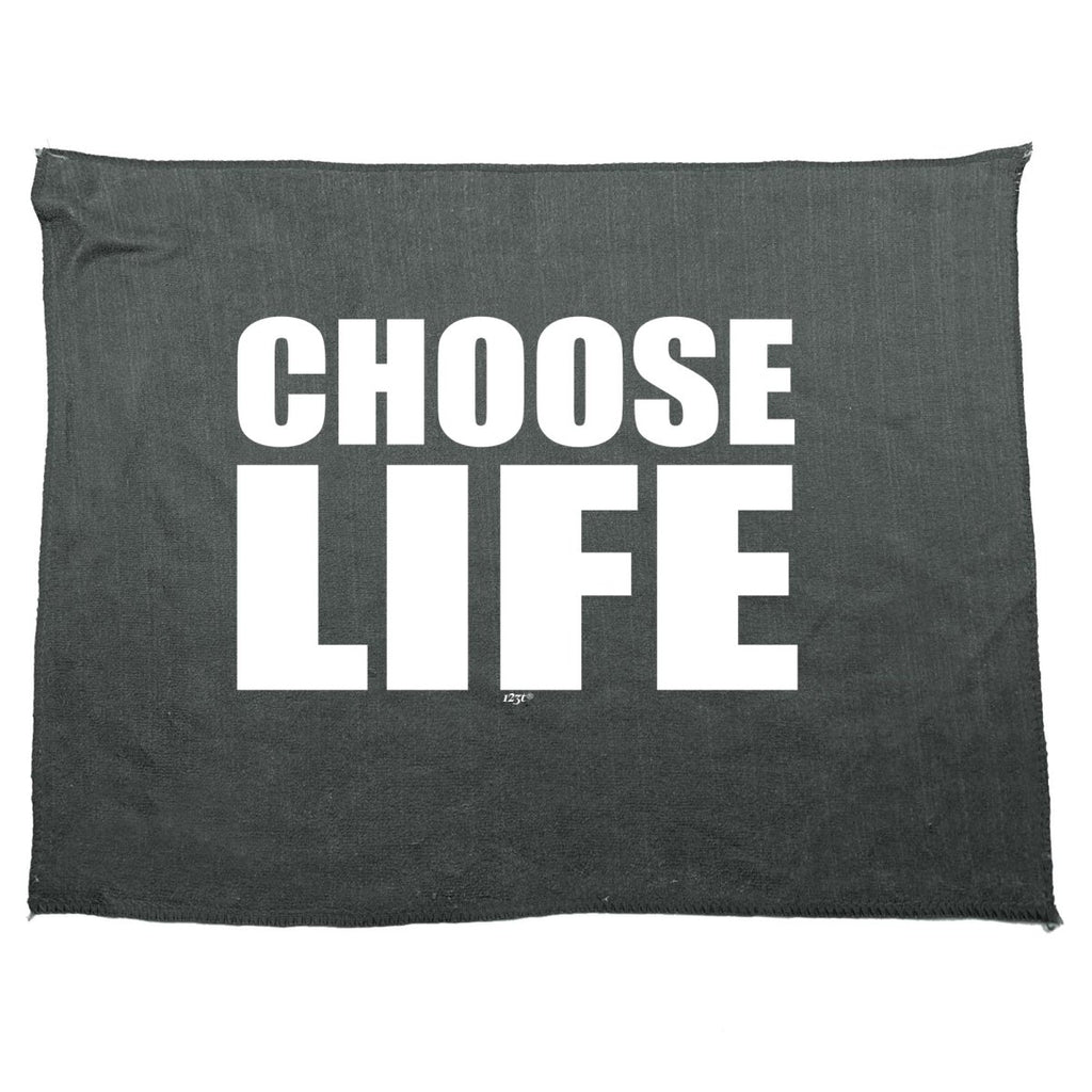 Choose Life White - Funny Novelty Soft Sport Microfiber Towel - 123t Australia | Funny T-Shirts Mugs Novelty Gifts